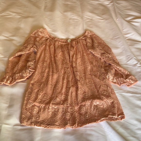Womens Win Win Full Lace‎ Tunic Coral Lined Size Large-XL - Picture 1 of 8